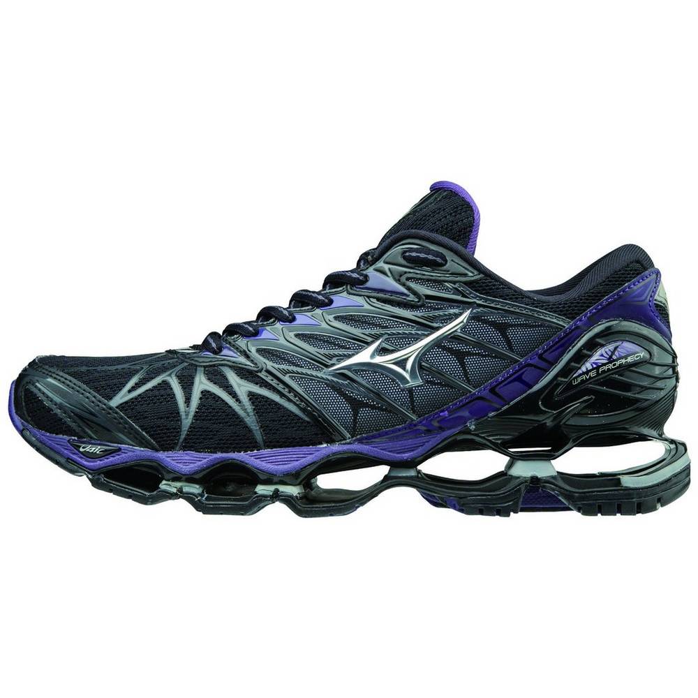 Mizuno Women's Wave Prophecy 7 Running Shoes Black/Silver (410969-FNL)